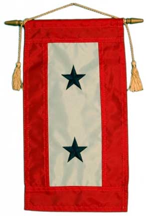2 Blue Stars Flag
